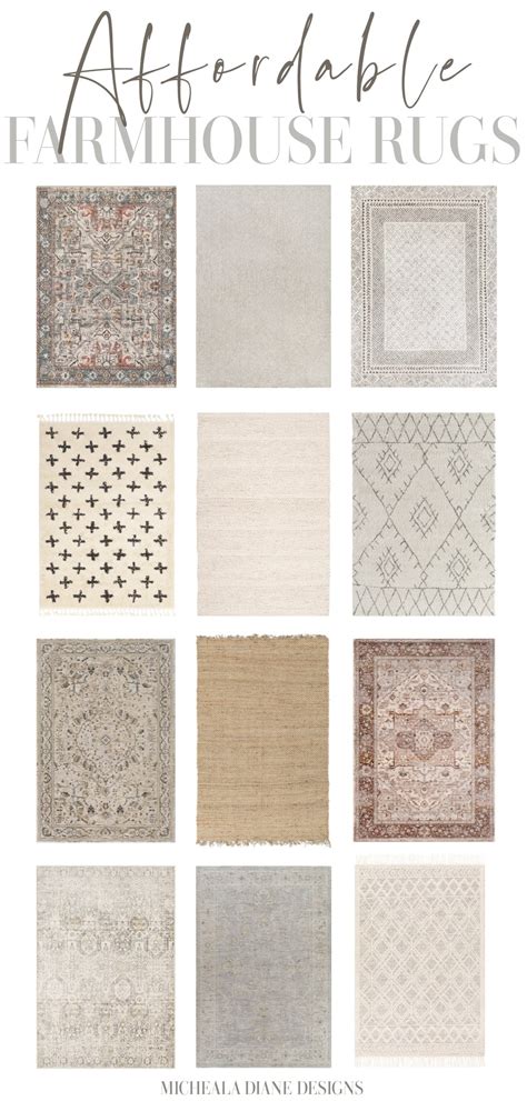 Affordable Farmhouse Style Rugs - Micheala Diane Designs