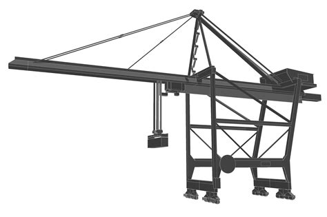 Container Crane 3D Model Game ready .obj .3ds .fbx .hrc .xsi .dae .skp ...