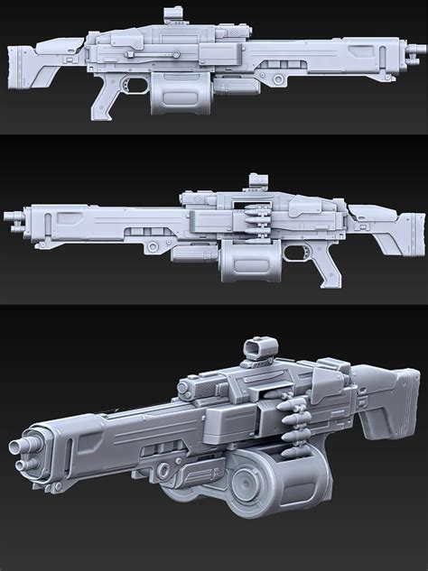 Francisco Gallego - Heavy Machine Gun Concept art destiny.