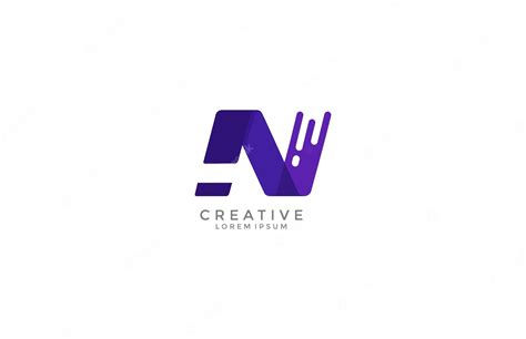 Premium Vector | Letter N Dynamic Purple color modern logo