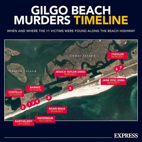 Gilgo Beach Murders Map