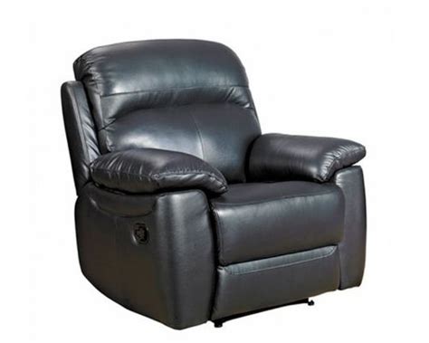 Black leather recliner chair - Homegenies