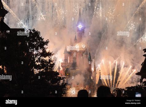 The spectacular nightly fireworks display at Disneyland Paris in France Stock Photo - Alamy