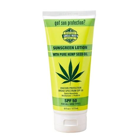 Uncle Bud's Hemp Sunscreen Lotion - Spf 50 - 6oz : Target