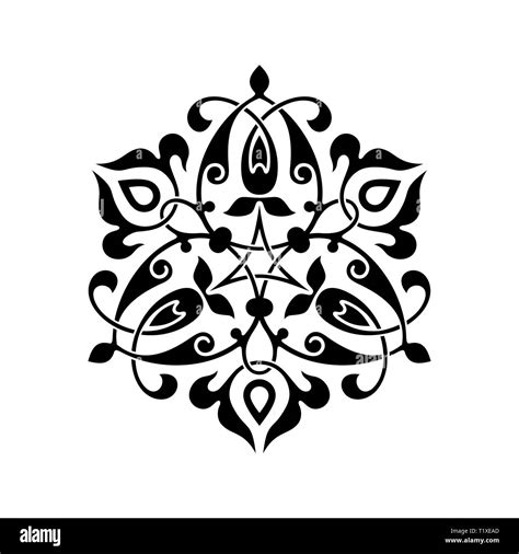 Abstract circle floral ornamental decor. Mandala. Vector Illustration ...