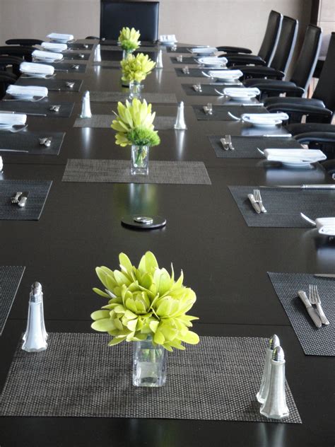 Boardroom Table - Native Flowers | Corporate events decoration, Simple centerpieces, Event decor