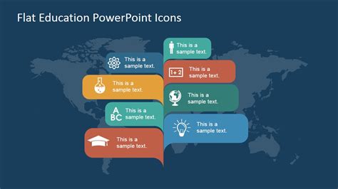 Flat Education PowerPoint Icons - SlideModel