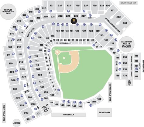 Pirates Seating Chart With Seat Numbers | Elcho Table