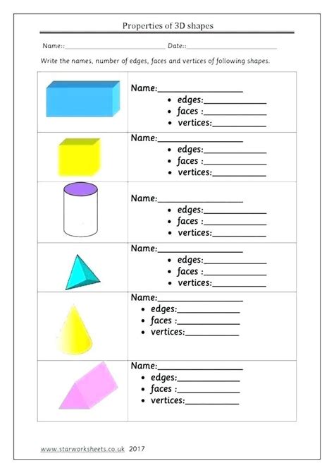 Two Dimensional Shapes Worksheets