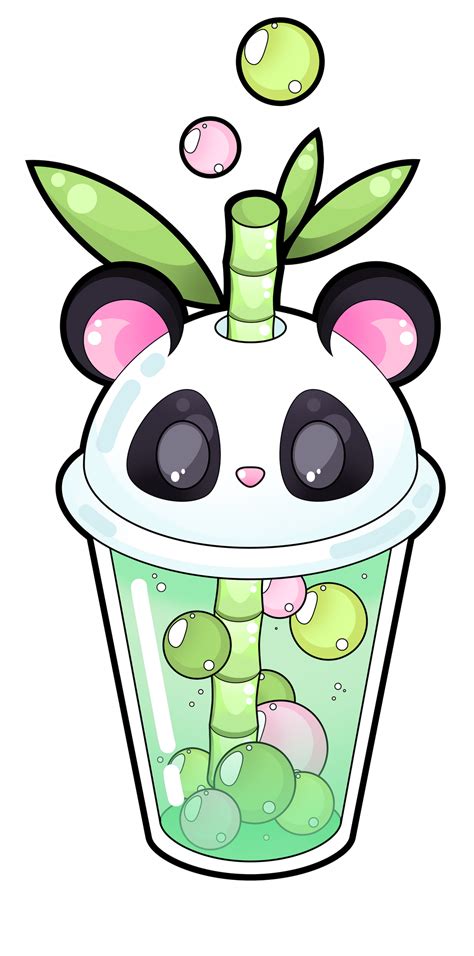 Panda bubble tea by Meloxi on DeviantArt