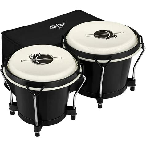 Eastar Bongo Drums 6” and 7” Congas Drums for Kids Adults Beginners Professional Wood Percussion ...