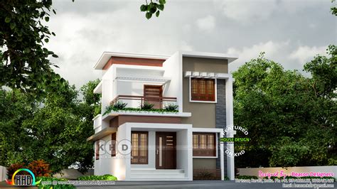 3 bedroom flat roof house architecture - Kerala Home Design and Floor ...