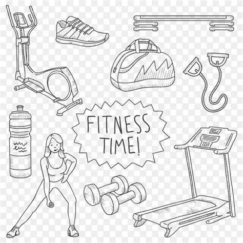 Fitness time Design poster clipart PNG - Similar PNG