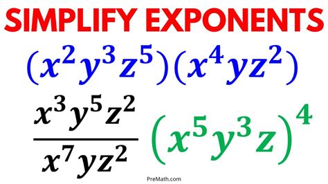 How to Simplify Exponents | Simple Step-by-Step Tutorial Explaining Exponent Rules - YouTube