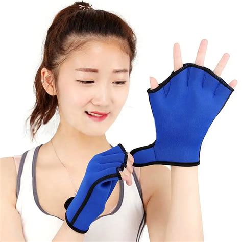 Mounchain Sphere Webbed Swim Diving Half Finger Gloves Fin Surfing ...