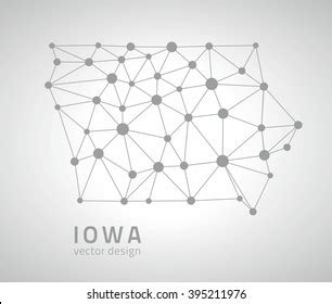 Iowa Outline Vector Map Stock Vector (Royalty Free) 395211976 ...