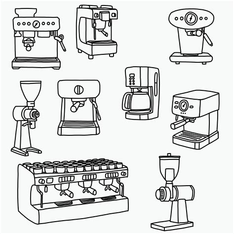 doodle freehand sketch drawing of coffee machine. 5353668 Vector Art at Vecteezy