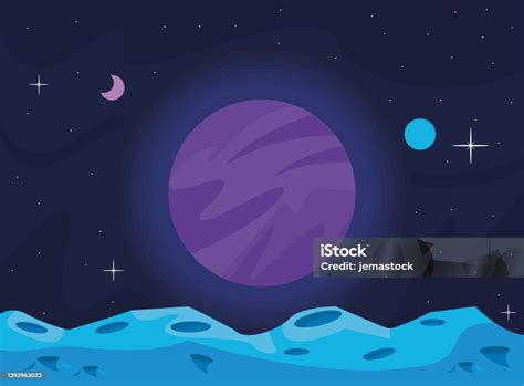 Planets Space Outer Stock Illustration - Download Image Now - Astronomy, Blue, Design - iStock