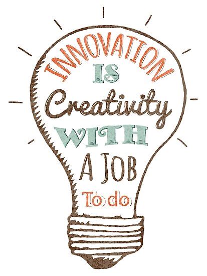 "Innovation is Creativity" Poster by intrique8 | Redbubble