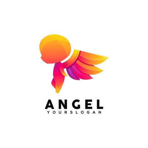 angel colorful logo design 5461932 Vector Art at Vecteezy