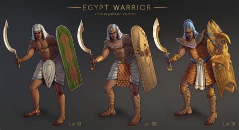 Egypt Warrior by rainerpetterart | 兵