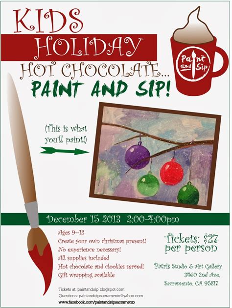 Patris Studio and Art Gallery : Just for Kids Paint and Sip -- Dec. 15