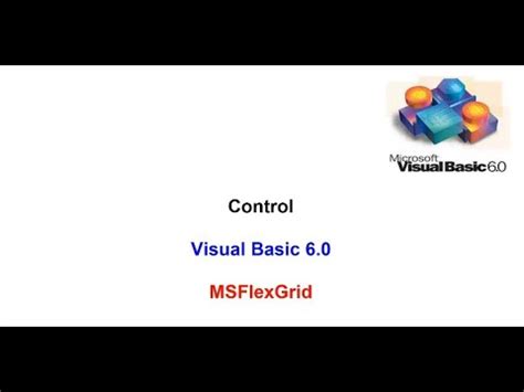 Tutorial Visual Basic 6.0 - Control MSFLEXGRID - YouTube