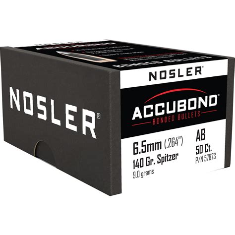 Nosler AccuBond Bullets 6.5mm 140 gr. Spitzer Point 50 pk. | Kinsey's Inc.