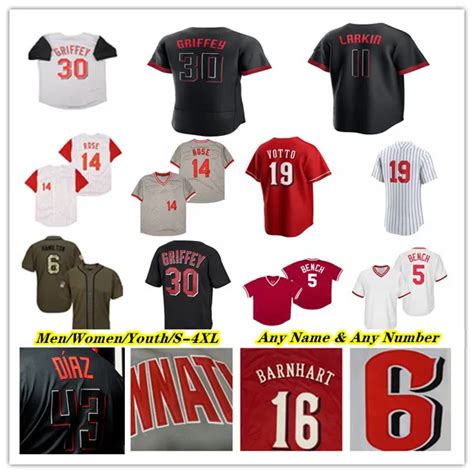 Baseball Jersey Elly De La Cruz Jonathan India Tyler Stephenson Spencer Steer Tj Friedl Joey ...