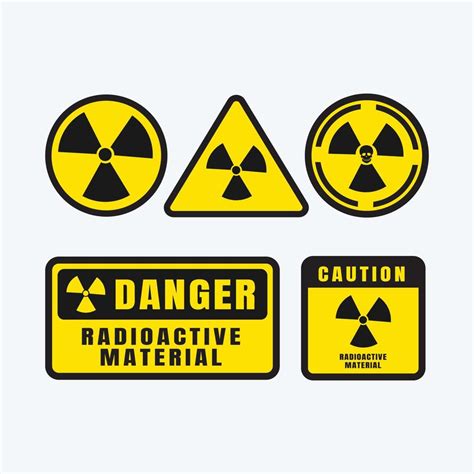 radioactive material warning board symbol, radioactive material ...