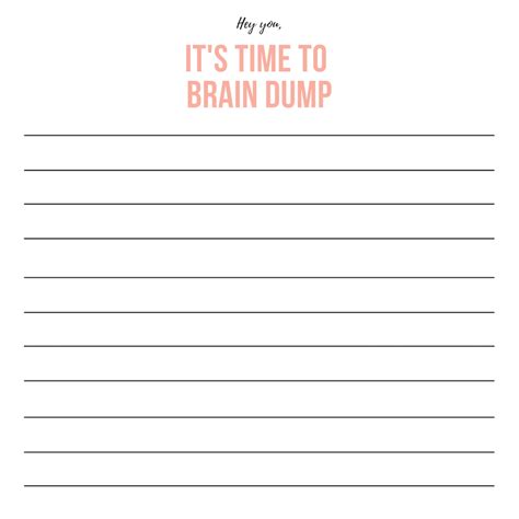 What is a Brain Dump? Plus a Free Template Worksheet! - Fantabulosity