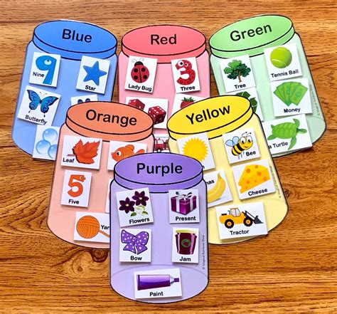 Color Sorting Game Preschool Game Color Matching Fine Motor - Etsy