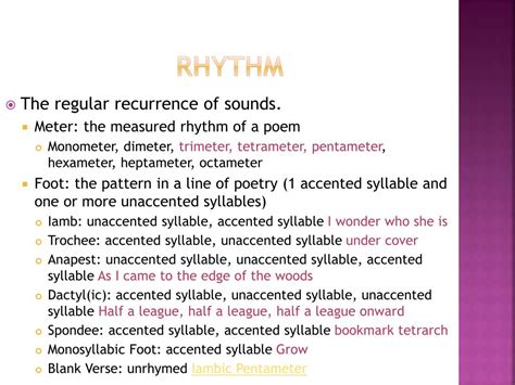 PPT - Poetry: Rhyme, Rhythm, and Meter PowerPoint Presentation, free ...