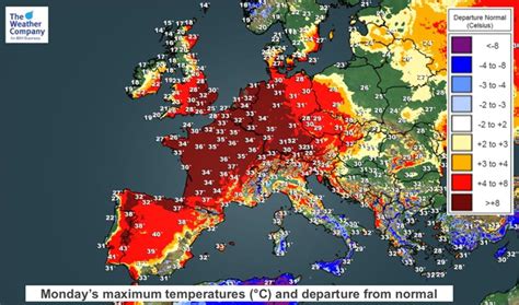 Heat Map Of Europe Today - United States Map