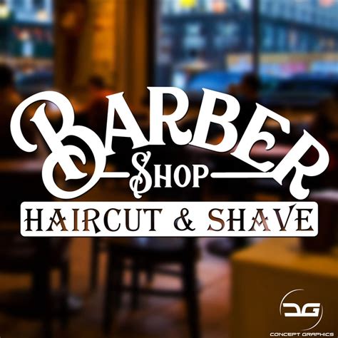 Barber Shop Window Wall Vinyl Decal Sticker Sign | Concept Graphics