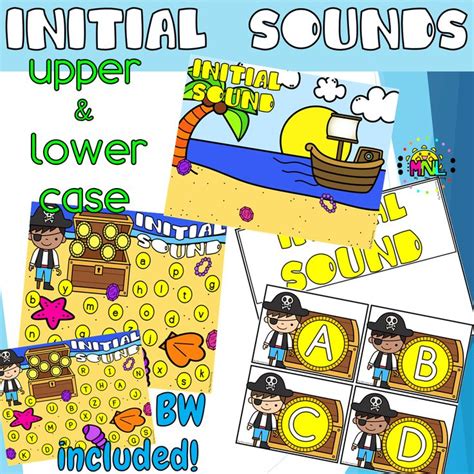 Phonics Beginning Sounds Matching Pirate Treasure Pack in 2020 | Beginning sounds, Phonics ...