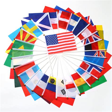 Buy 100 Countries s,International Country Stick Small Mini Hand Held ...