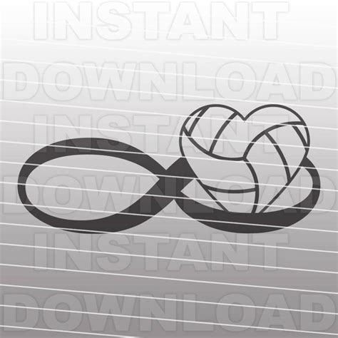 Volleyball SVG File Volleyball Heart Svg Infinity Symbol Svg - Etsy