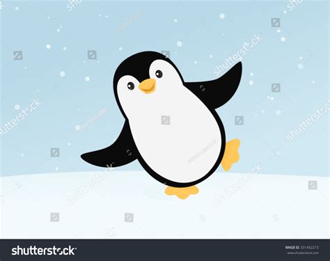 Dancing Penguin Stock Vector Illustration 331452215 : Shutterstock