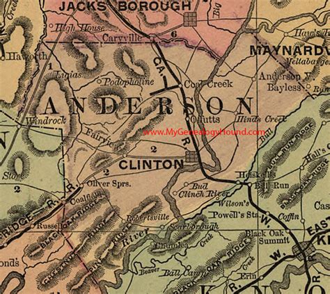 Anderson County, Tennessee 1888 Map