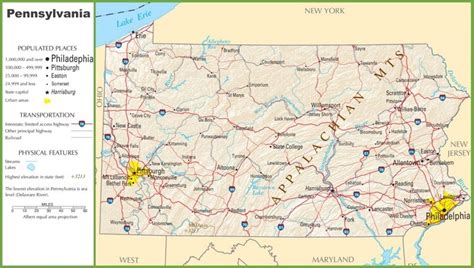 Pennsylvania highway map - Ontheworldmap.com