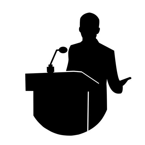 Public speaking Silhouette design