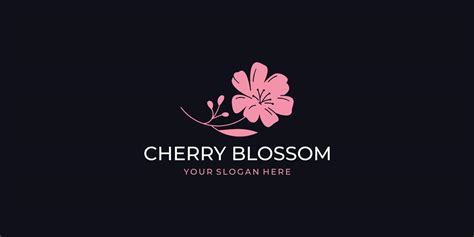 Cherry blossom logo design vector template. 19515320 Vector Art at Vecteezy