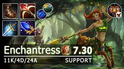 Enchantress Support | Aggressive Build | Dota 2 Immortal Gameplay | Patch 7.30 - YouTube