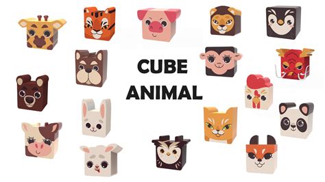 Cube Animal Pack free VR / AR / low-poly 3D model | CGTrader