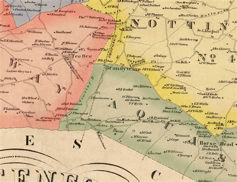 Martenet's 1861 Map of Prince Georges County