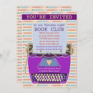 Book Club Invitations & Announcements | Zazzle