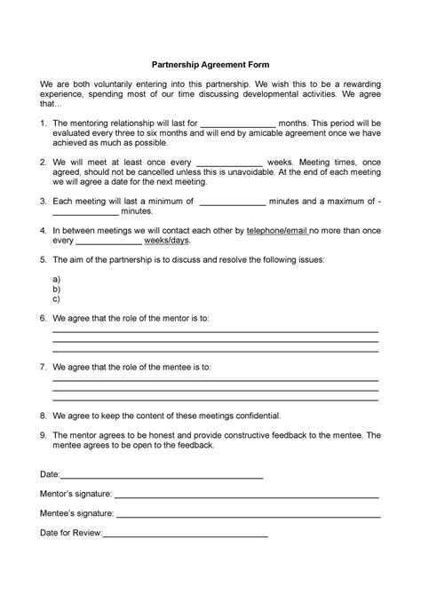 Partnership Charter Template