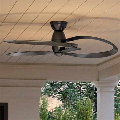 UHP9340 Modern Ceiling Fan 14.5''H x 48''W, Midnight Black Finish, Por – Urban Ambiance