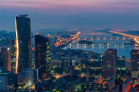 ***Evening skyline (Seoul, South Korea) by Joshua Davenport | Seoul skyline, Seoul night, South ...